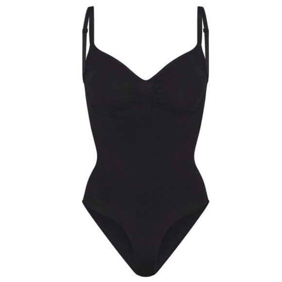 Skims S/M Seamless Sculpt Brief Bodysuit Compression Onyx Black NWOT MSRP $72 - Picture 3 of 8